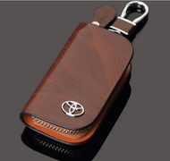 1Pc Leather Key Wallet Car Key Case For Toyota Corolla Prius RAV4 Yaris AURIS HILUX Avensis Camry Car Accessories Key Bag