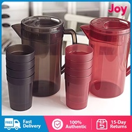 JOY 1500 ml Large Pitcher With 4 Cups Large High Quality Fiber Pitcher and Fiber Cup Juice Container