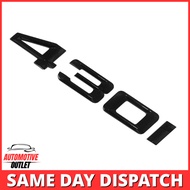 430i LETTERING REAR BOOT LID TRUNK BADGE EMBLEM FOR BMW 4 SERIES, GLOSS BLACK