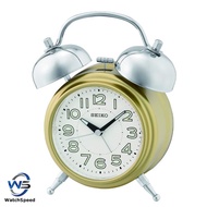 Seiko QHK051 QHK051G Alarm Clock Plastic Sweeping Seconds Gold