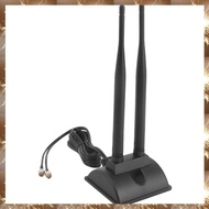 (O I Q B)2.4G/5G Dual-Band Antenna with 6.5Ft Extension Cable 6DB Magnetic Base Wireless Network Car