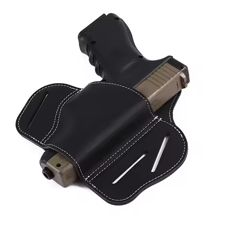 Leather Hunting Gun Holster Concealed Universal Tactical Pistol Case for Beretta 92 Glock 17 19 22 2