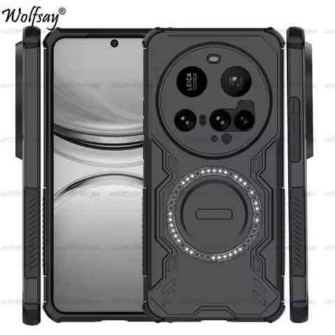 Armor Case For Xiaomi 15 Ultra Magnetic Adsorption Wireless Charge Back Cover Xiaomi 15 Ultra Case F