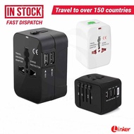 Universal Compact Travel Adapter Wall Plug with USB PD ports