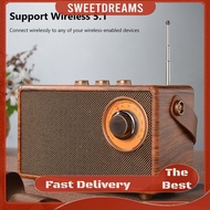 Retro Radio Speaker Wireless Portable FM Radio Receiver for Home Outdoor Travel