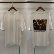 NEW imported Off White 2023 Summer Arrow Starry Sky Ow Splash Ink White Couple Short Sleeve T-shirt 