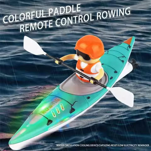 HC-810 RC Boat RTR 2.4G 15km/h Brushed Motor Paddle Remote Control Rowing LED Lights 360 Driving Dua