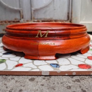 Đế gỗ kê bát hương kỷ tròn kỷ gỗ hương cao 6cm