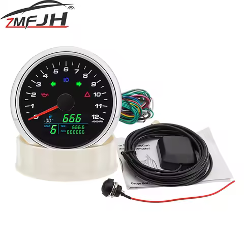 Digital GPS Speedometer RPM Trip Odometer For Motorcycle Volt Fuel Level Gauge Digital Speed Meter W