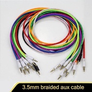 3.5mm to 3.5mm Jack Audio Aux Cable Shoelace 1m Male to Male 1x1