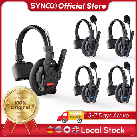 SYNCO XTALK XPRO 2.4G Wireless Intercom Headset 500m 5-Person Communication Noise Reduction for Live