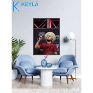 HIASAN DINDING KAYU Wall DECORATION WOODEN POSTER MDF BOARD THEME UFC FIGHTER KHABIB NURMAGOMEDOV / 