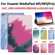 For Huawei MediaPad M5 10.8'' 2018 CMR-AL09,CMR-W09 Fashion Watercolor Tablet Case M5 Pro 10.8'' CMR-AL19,CMR-W19 High Quality Painting Sweat-proof PU Leather Cover huawei m5 case