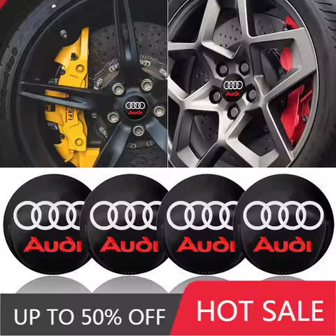 56mm Car Wheel Center Emblem Decal Wheel Hub Cap For Audi A4 A3 A5 A6 A7 A8 Q3 Q5 Q7 Q8 B5 B6 B7 B8 