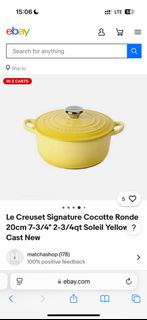 Le Creuset 鑄鐵鍋 LC 煲 20cm yellow