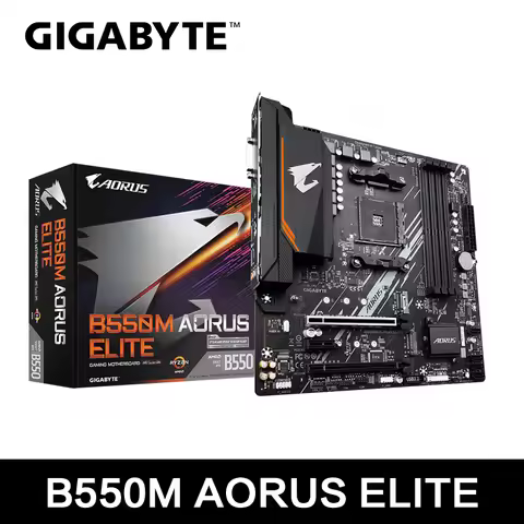 GIGABYTE New B550M AORUS ELITE Motherboard Micro-ATX Socket AM4 For Ryzen 5000 4000 3000 Series CPU 