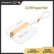 2 in 1 Magnetic Detachable Power Bank 10000mAh 22.5W Super Fast Charging with Built in Cable