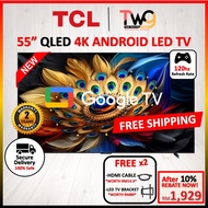 [FREE SHIPPING + 2 GIFT] TCL (50" 55" 65" 75") QLED Quantum Dot 4K 120hz UHD Google TV LED 50C645 55