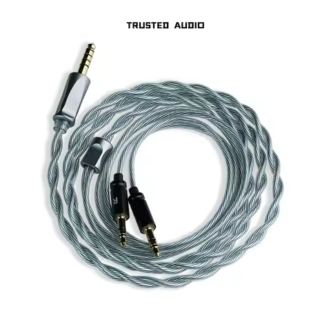 Trusted-50 Dual 3.5mm Upgrade Cable 3.5mm/4.4mm Balanced for Sennheiser HIFIMAN Audeze DENON SONY Fo