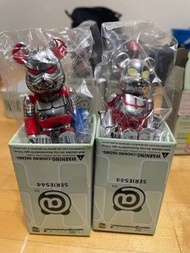 BE@RBRICK SERIES44 咸蛋超人 電鍍款一對 BEARBRICK 100%