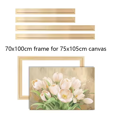 70x100cm Wooden Frame for 75x105cm Pictures For Wall Canvas Frame Diamond Painting Large Size Pictur