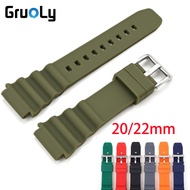 20mm 22mm Silicone Strap For Seiko SKX007 SRP777J1 Diving Sport Waterproof Wrist Band Bracelet Watch