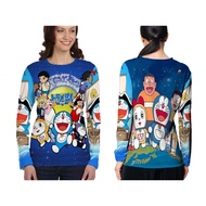 [TiniShop] Adult DORAEMON T-Shirt Women's DORAEMON T-Shirt/ Full Print Long Sleeve DORAEMON T-Shirt/