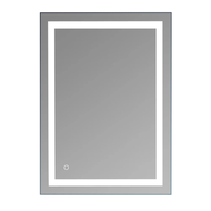 ♂ACCOMPANY♂ Square Touch LED Bathroom Mirror Built-in Light Strip Large Wall Makeup Mirror 36"x 28"