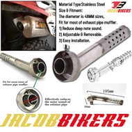 Universal Motorcycle Angled DB Killer Bend Muffler Exhaust Silencer Diameter 48mm Length 195mm  Sile
