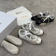 Lace-Up Leather Graffiti Styled Women's Casual Shoes | DIOR White Logo Inlay | Spring-Summer Collect