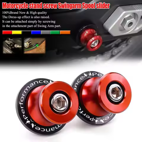 2Pcs M6 X1.5 Motorcycle Cnc Swing Arm Sliders Spools Stand Screw For Yamaha Fz01 Fz03 Fz09 Fz10 Yzf 