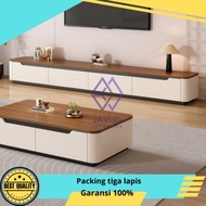 Minimalist curved tv table. LUCAS floating tv table
