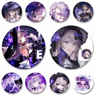 Hot Game Honkai Star Rail Round Brooch Cartoon Figure The Herta Cute Lapel Pins Backpack Clothing Ba