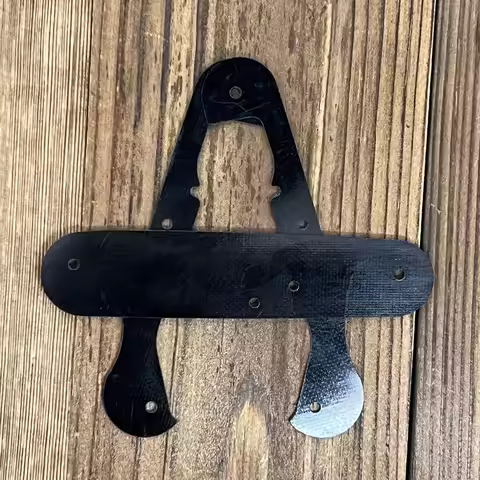 Pure Black Color G10 Liner Corkscrew Slot with Insulation function For 91mm Victorinox Swiss Army Kn