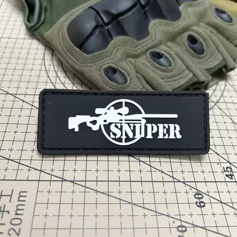 Sniper Rifle PVC Morale Patch Hook Backing for Jacket Backpack Outdoor Gear