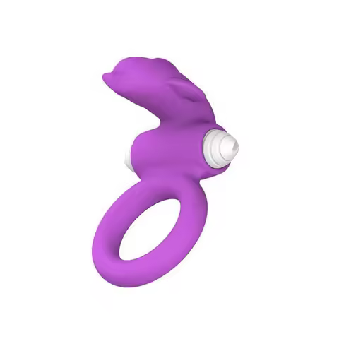 Dolphin Tongue Electric Vibrating Lock Semen Ring Men's Time Delay Long-lasting Ring Couple Resonanc