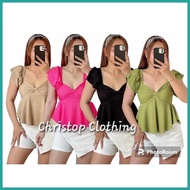 ✥ ◹ ➣ CCS BARBARA TOPS RIBBON RUFFLED WOMENSWEAR