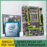 MINGSU intel X79เมนบอร์ดคอมพิวเตอร์ LGA2011 DDR3 Motherboards เมนบอร์ดคอมพิวเตอร์ใหม่ CPU+Radiator+G