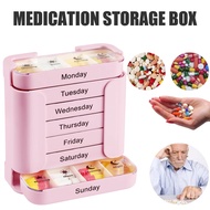 [gowinter] Weekly Pill Organizer Morning Noon Evening Night 4 Times A Day Pill Storage Box Large Cap