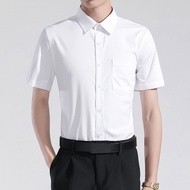 Men Workwear Business Formal Workwear Short-Sleeved Pocket Workwear Shirt Professional Korean Versio