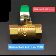 BALL VALVE 1/2 INCH KUNINGAN / STOP KRAN 1/2 KUNINGAN