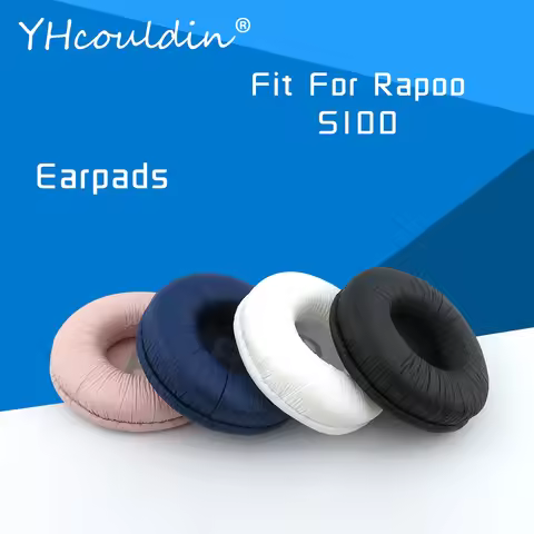 Earpads For Rapoo S100 Headphone Accessaries Replacement Ear Cushions Wrinkled Leather Material