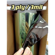 3ply green black/outside green inside black/sputtering/tinted rumah/building film/resident/home