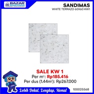 Sandimas - Granite Granit Tile Lantai Dinding White Terrazo 60X60 1.44
