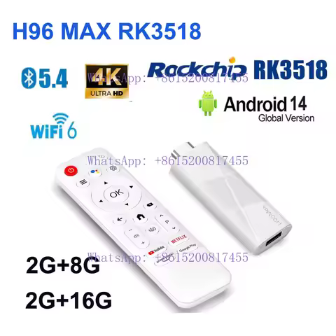 H96 MAX RK3518 Android 14 WIFI6 4K 2G + 16G TV BOX network high definition box