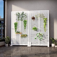 Anti-corrosion wood fence, outdoor garden fence, flower wall frame, grid flower box, outdoor flower 