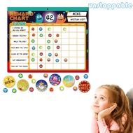 Un* Behavior Reward Chart with 26 Chore Charts for Kids Magnetic Routine Chart