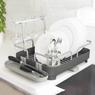 【Umbra】Holster瀝水餐具碗盤瀝水架(昏灰42.1cm) | 碗盤收納架