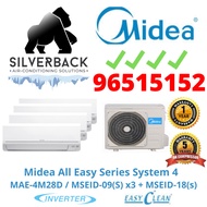 MIDEA ALL EASY SERIES (4 TICKS) SYSTEM 4 AIRCON WITH INSTALLATION