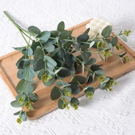 Artificial Flower Artificial Plant 16-Prong Eucalyptus Eucalyptus Leaf Money Leaf Apple Leaf Green P
